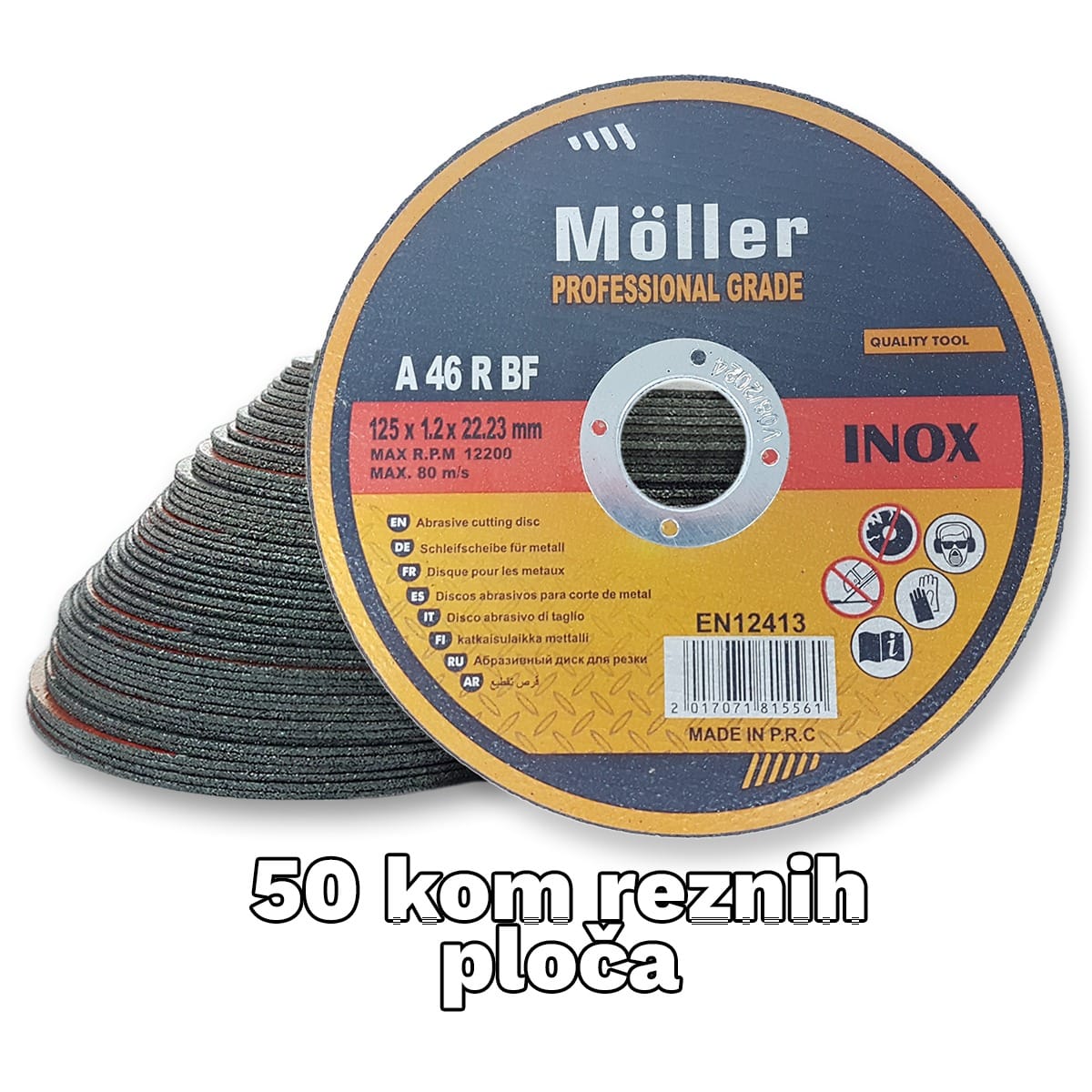 Schleifscheiben Set 50 Stücke Fiberscheiben für Flex Winkelschleifer Holz Metall 125mm Fieber